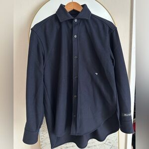 HommeGirls Wool Shirt Jacket in Navy Size Small